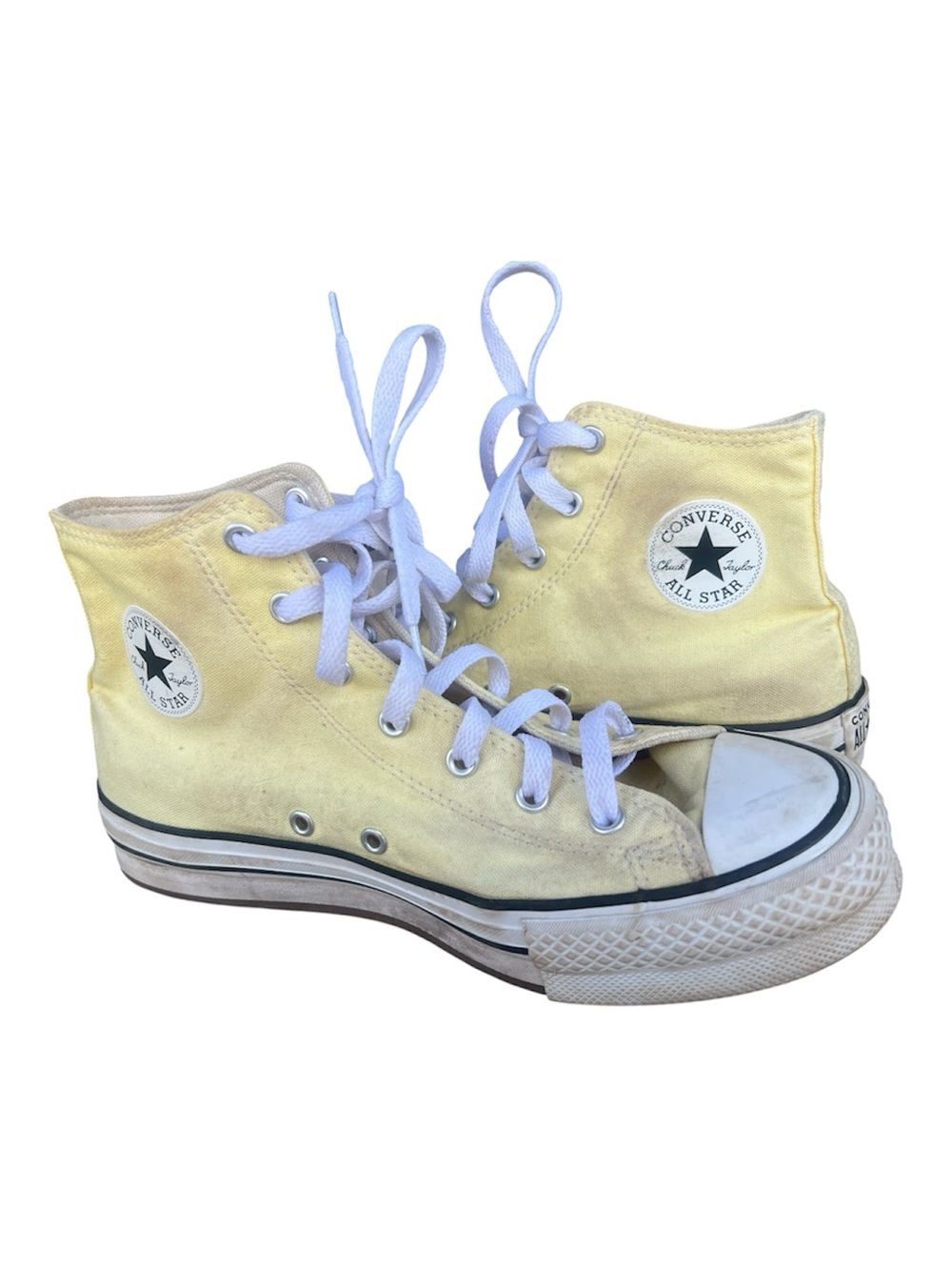 Converse High Top Chuck Taylor Size Women’s 6 Pale Yellow